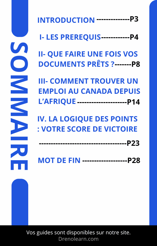 Sommaire Détaillé